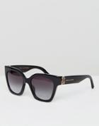Marc Jacobs Logo Cat Eye Sunglasses In Black - Black