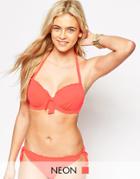 Pour Moi Splash Padded Underwired Bikini Top - Coral