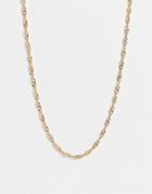 Topshop Twisted Chain Choker Necklace In Gold