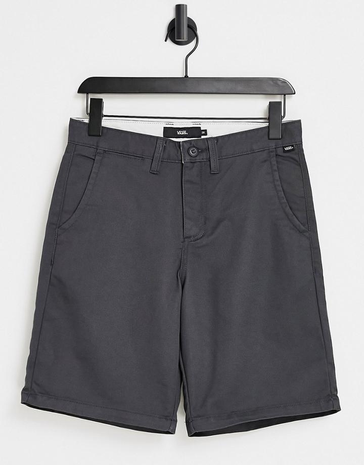Vans Authentic Stretch Shorts In Dark Gray-grey