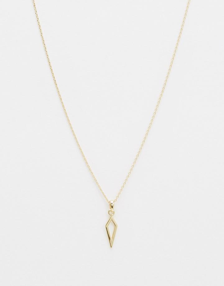 Orelia Open Diamonnd Necklace - Gold