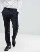 Twisted Tailor Super Skinny Suit Pants In Blue Check - Blue