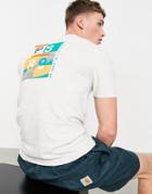 Parlez Harland Back Print T-shirt In Gray-grey