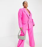 Missguided Plus Tailored Blazer In Hot Pink