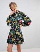 C/meo Collective Another Lover Balloon Sleeve Dress - Multi