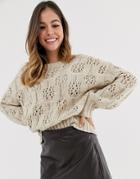 Moon River Beige Fine Knitted Sweater
