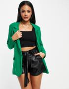 I Saw It First Oversized Blazer In Emerald Green - Part Of A Set