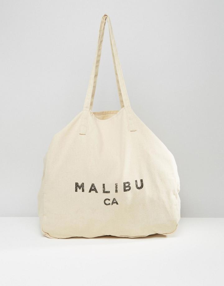 Pull & Bear Malibu Shopper Bag - Beige