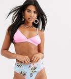 Kulani Kinis Exclusive Triangle Bikini Top In Pink
