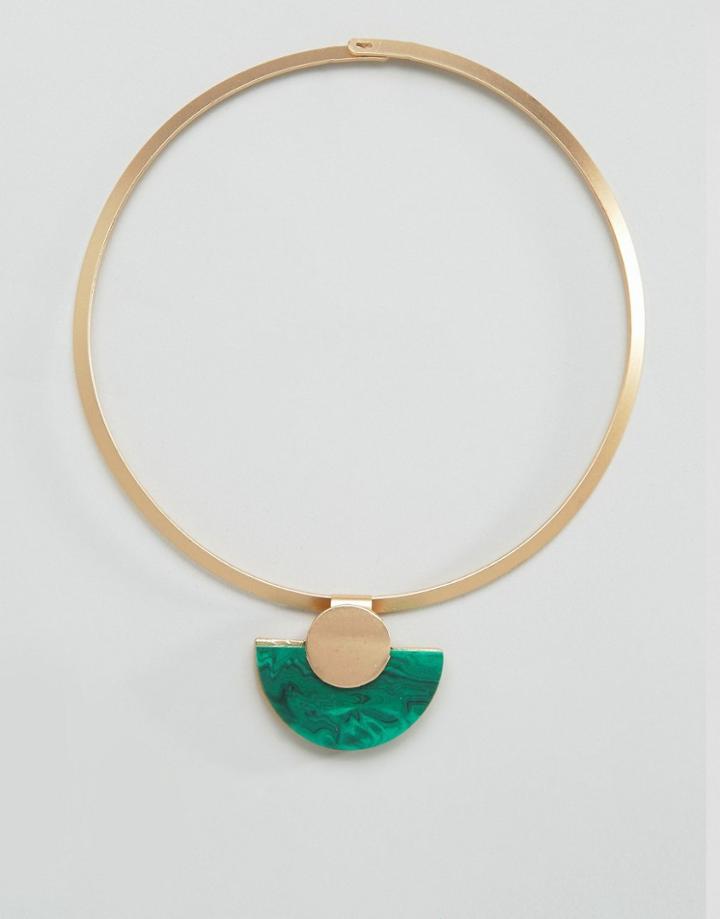 Designb Torq Collar Necklace - Green
