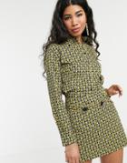 People Tree X V & A Archive Tile Print Shirt Two-piece-green