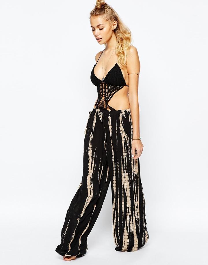 Surf Gypsy Tie Dye Wide Leg Beach Pants