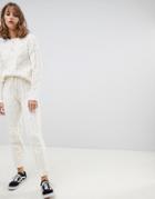 Wild Honey Cable Knit Pants Two-piece - White