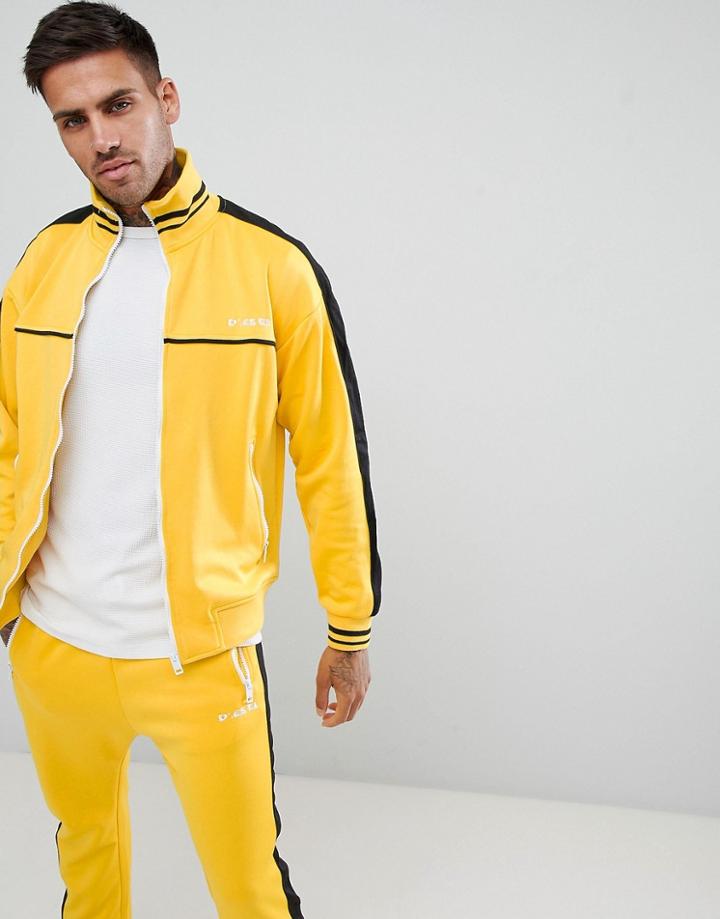 Diesel Side Stripe Track Jacket Yellow Two-piece - Yellow