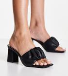 Raid Wide Fit Jayla Ruched Mules In Black