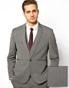 Asos Slim Fit Suit Jacket In Mid Gray