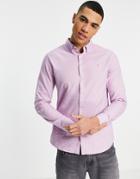 Farah Long Sleeve Shirt In Lilac-purple