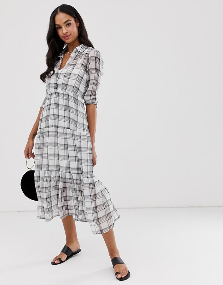 Y.a.s Check Shirt Dress - Multi