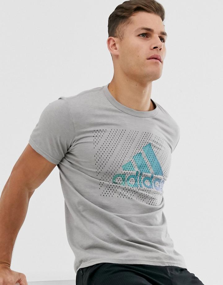 Adidas Performance Badge Of Sport Logo T-shirt In Gray - Gray