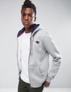 New Era Patriots Zip Through Hoodie - Gray