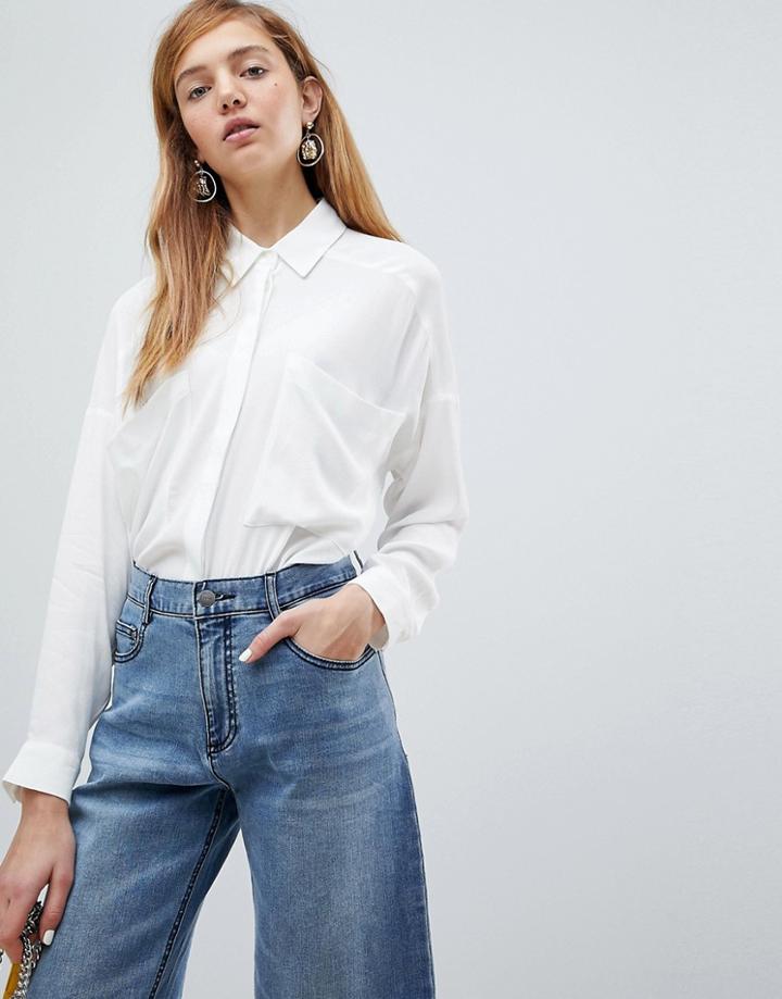 Asos Oversized Utility Shirt - White