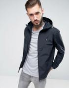 Farah Zip Up Hooded Jacket In Black - Black