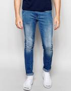 Blend Cirrus Skinny Jeans In Stretch Mid Clear Blue - Clearblue