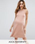 Asos Maternity Rib Swing Dress - Pink