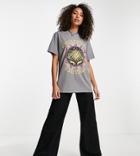 Reclaimed Vintage Inspired Inclusive T-shirt In Washed Gray With Sun And Moon Print