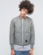 Cheap Monday Trouble Quilt Bomber Gray - Gray
