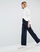 Asos Tailored Pinstripe Pants With Zip Front - Multi