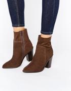 Asos Eber Suede Ankle Boots - Brown