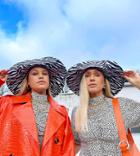 Labelrail X Olivia & Alice Wide Brimmed Bucket Hat With Snap Front In Zebra-black