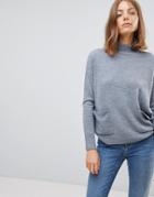 Vero Moda Front Pocket Sweater - Gray
