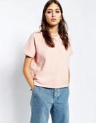 See You Never Pink Step Hem T-shirt - Pink