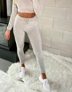 Odolls Collection Knitted Skinny Sweatpants In Gray-grey