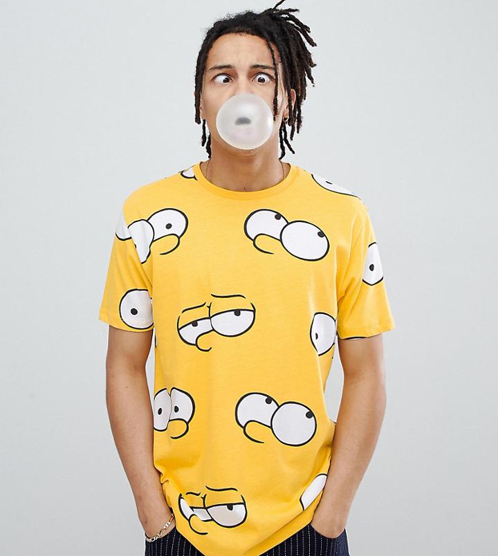 The Simpsons X Asos Design Bart T-shirt - Yellow
