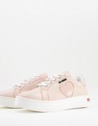 Love Moschino Flatform Sneakers In Light Pink