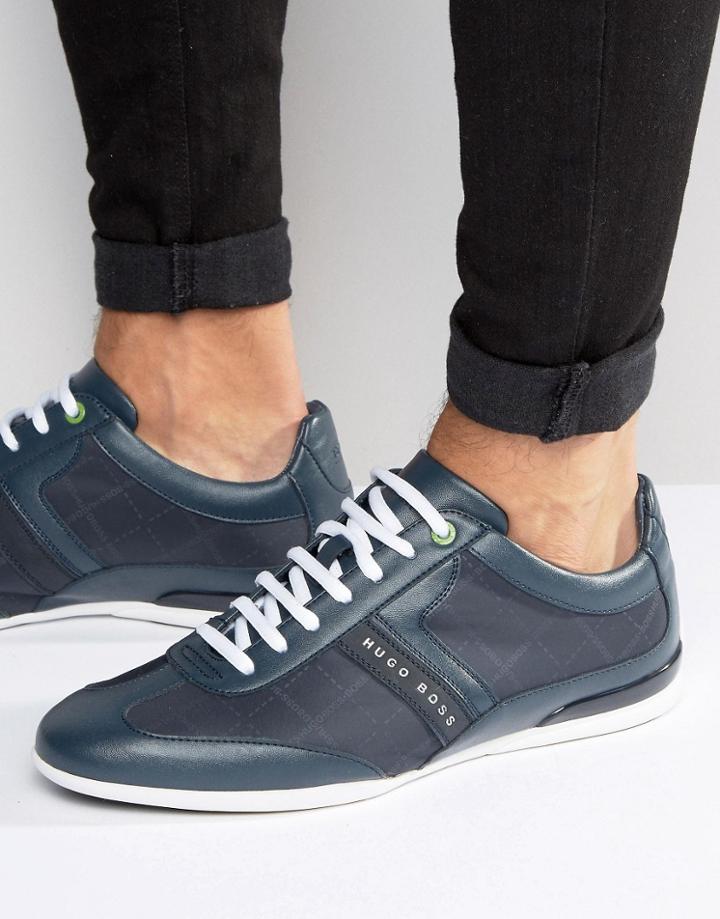 Boss Green Space Logo Sneakers - Blue