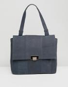 Urbancode Real Leather Snake Embossed Shoulder Bag - Black
