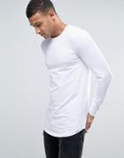 Jack & Jones Core Muscle Fit Long Sleeve T-shirt - White