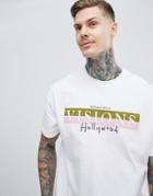 Boohooman T-shirt With Visions Print In White - White