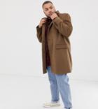Jacamo Smart Wool Mix Coat In Camel - Brown