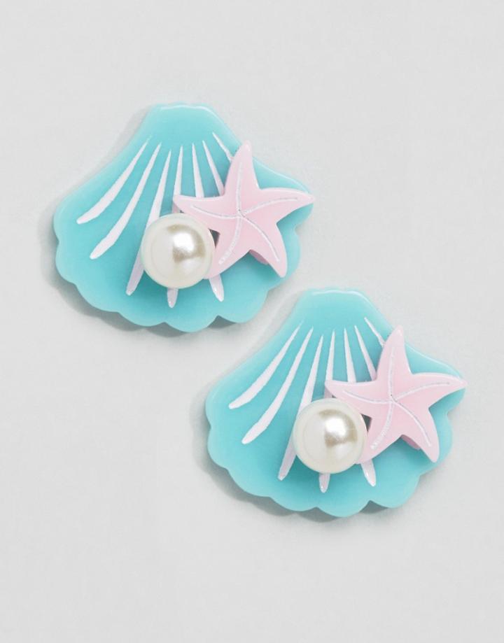Limited Edition Mermaid Shell Earrings - Multi