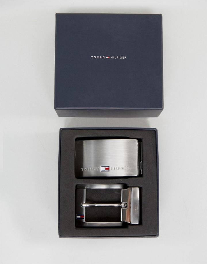 Tommy Hilfiger Leather Belt Gift Box - Black