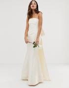 Asos Edition Bow Back Bandeau Wedding Dress - White
