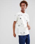 Lee All Over Doodle T-shirt - White