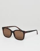 Quay Australia Kingsley Square Frame Sunglasses - Brown