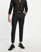 Bolongaro Trevor Wedding Jacquard Skinny Fit Tuxedo Suit Pants-black