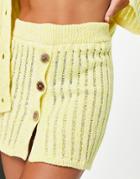 River Island Ladder Crochet Mini Skirt In Yellow - Part Of A Set